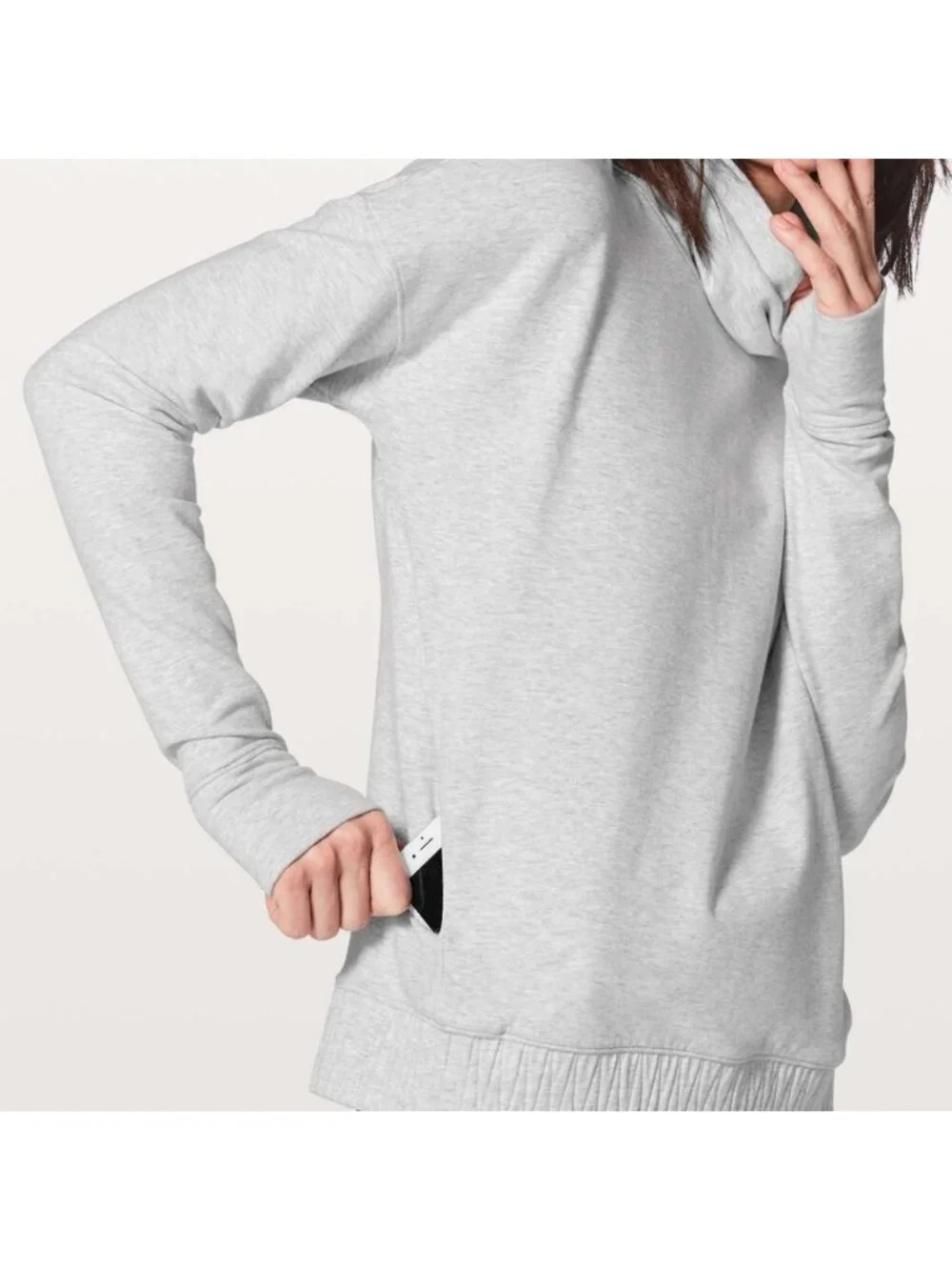 Lululemon Stress Less Pullover Heathered Core Ultra Light Grey